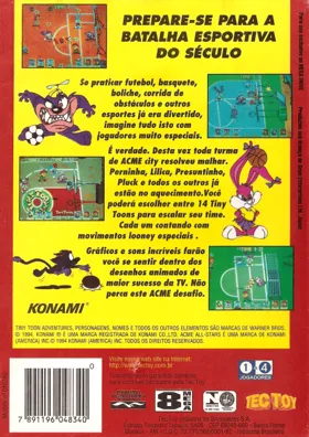 Tiny Toon Adventures (Korea) box cover back